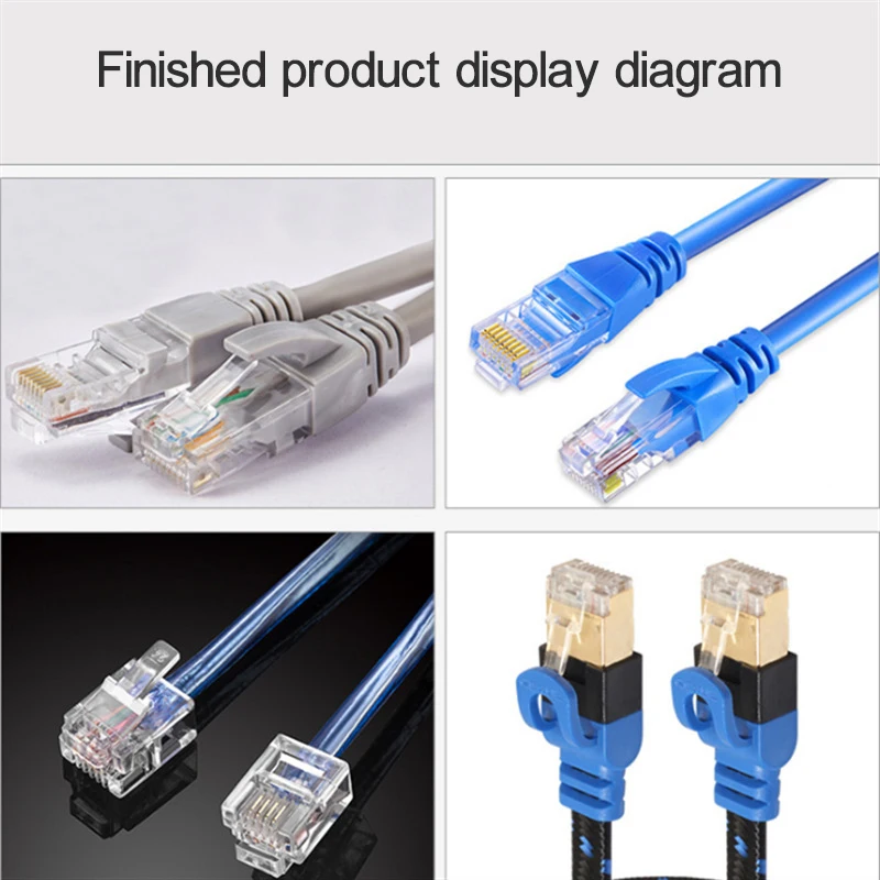 Máquina de prensado de cabeza de cristal de Cable de red automática, crimpadora de Terminal de conector de Cable de red, 220V