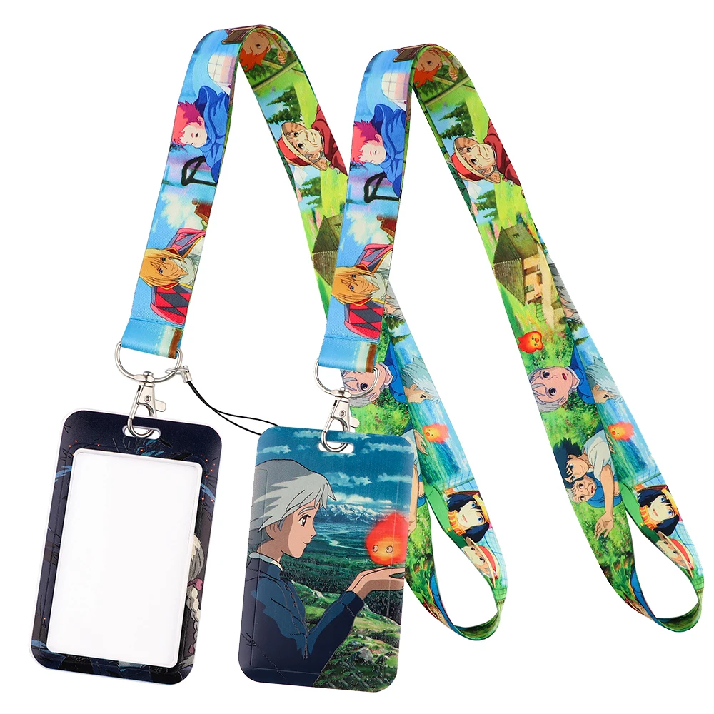 YL474 Anime Characters Key Lanyard Car Keychain Personalise ID Card Cover Pass Gym Mobile Phone Badge Holder Accessories gift