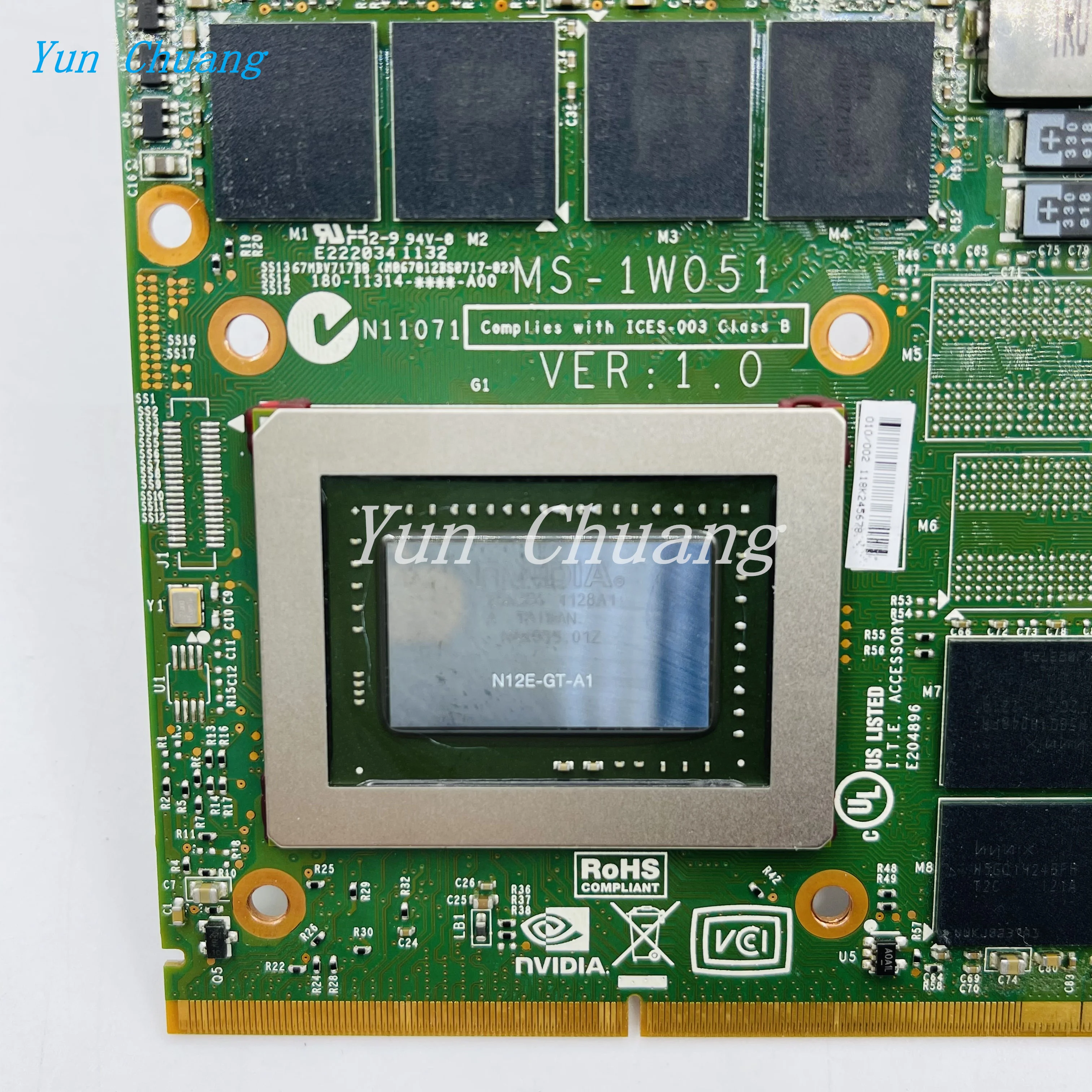 Imagem -03 - Versao: 1.1 1.0 N12e-gt-a1 Gtx 570m 1535mb Placa de Vídeo Vga para Msi Gt70 Ddr5 Gt60 Gx660r Gt660 Gx680 Gt683dx Gx780 Gt783dx Ms1w051