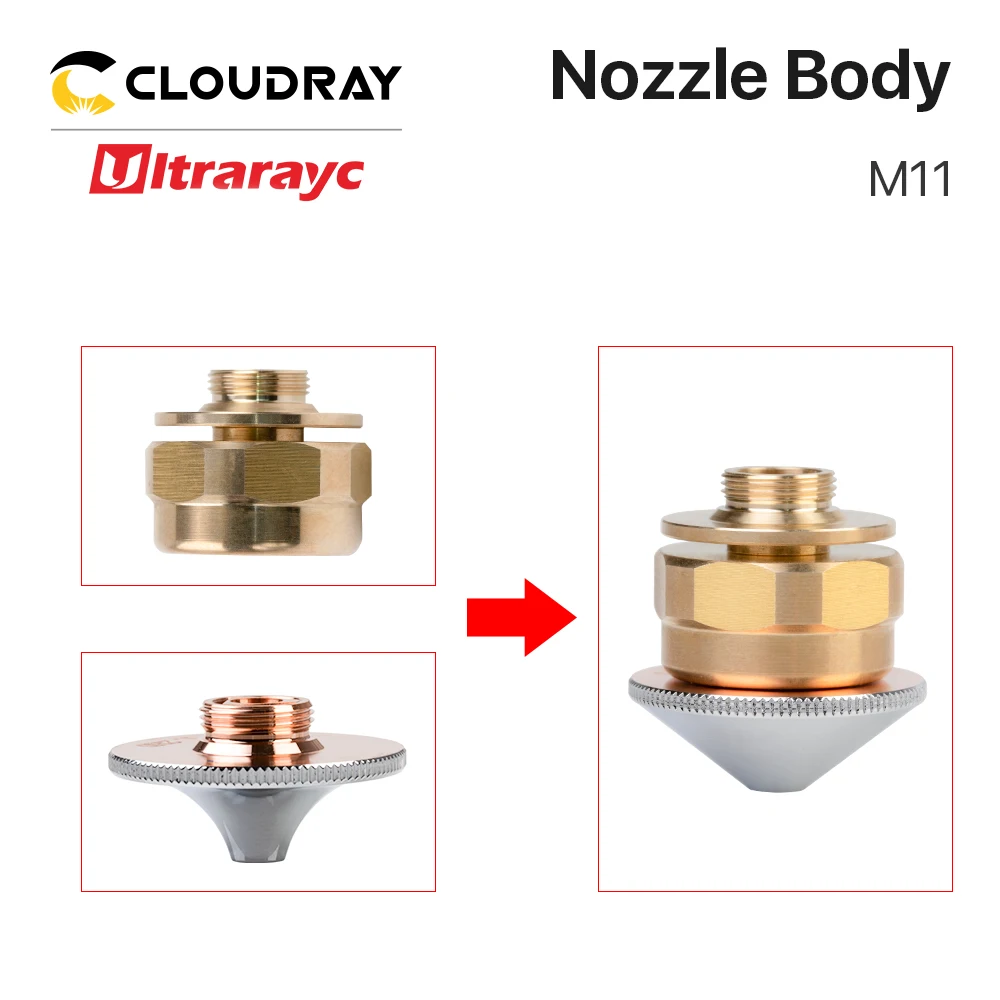 Ultrarayc Laser Nozzle Adapter M11 Anti-collision Nozzle Connector for Precitec Fiber Laser Cutting Head