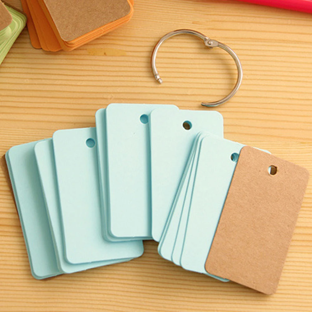 1Pc 230 Sheets Creatives Binder Memo Pads Ring Kraft Paper Sticky Notes Card School Stationery Office School Supplies For Kids