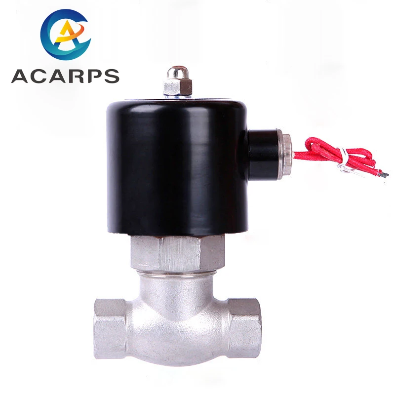 

1/2" Stainless steel steam solenoid valve Water valve 220V Acid and corrosion resistant Oil valve Air valve Normally closed