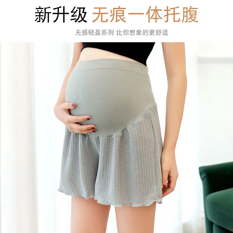 Maternity Summer Shorts Stretchy High Waist Fitness Short with Pocket Pregnant Pants Soft Abdomen Shorts Women Maternity Clothes