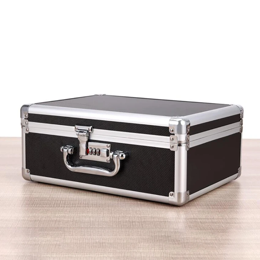 1PC Aluminum Tool Holder Box Case Flight Briefcase With Passwords / Key Locked, Equipment Cosmetic Makeup Manicure Storage Case