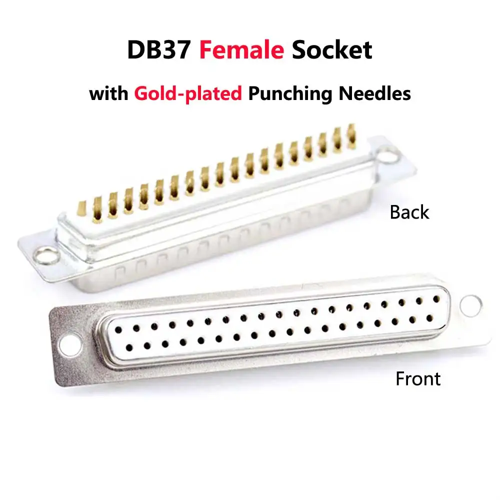 DB37 ذكر التوصيل أنثى المقبس 2 صفوف 37 دبوس المسلسل ميناء موصل D-SUB 37 محولات