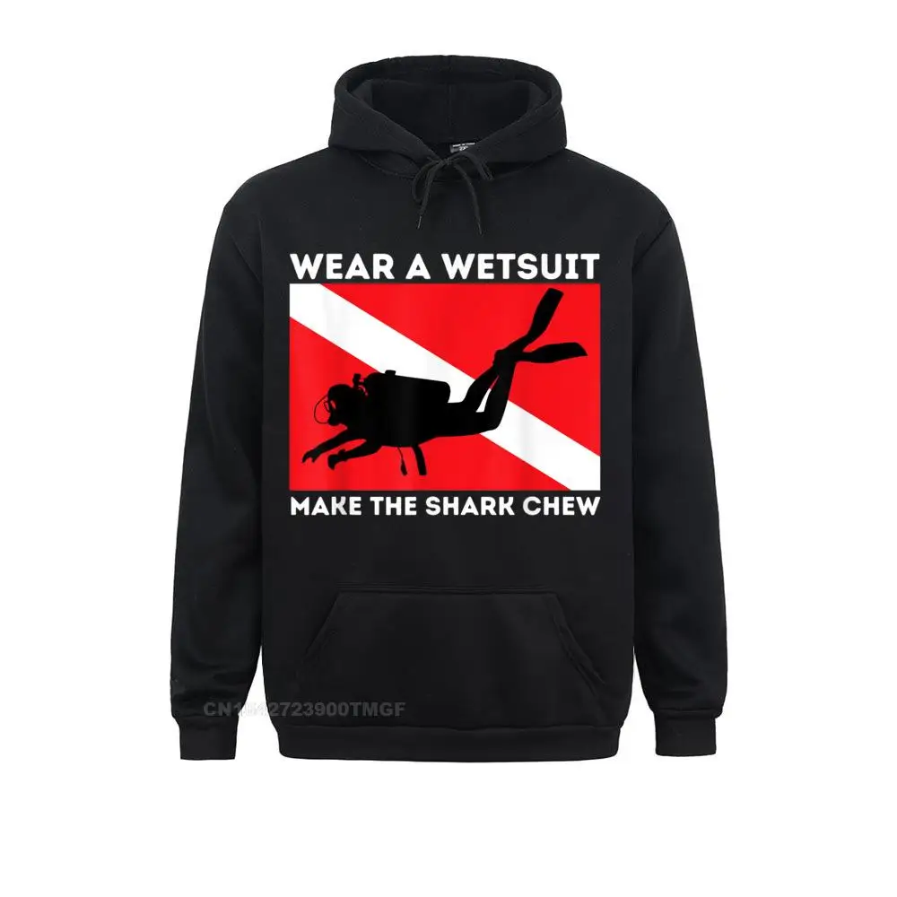 Tragen EINE Neoprenanzug Machen Die Shark Kauen Scuba Tauchen Taucher Männer Modische Hoodies NEUE JAHR TAG Sweatshirts Normale Kleidung