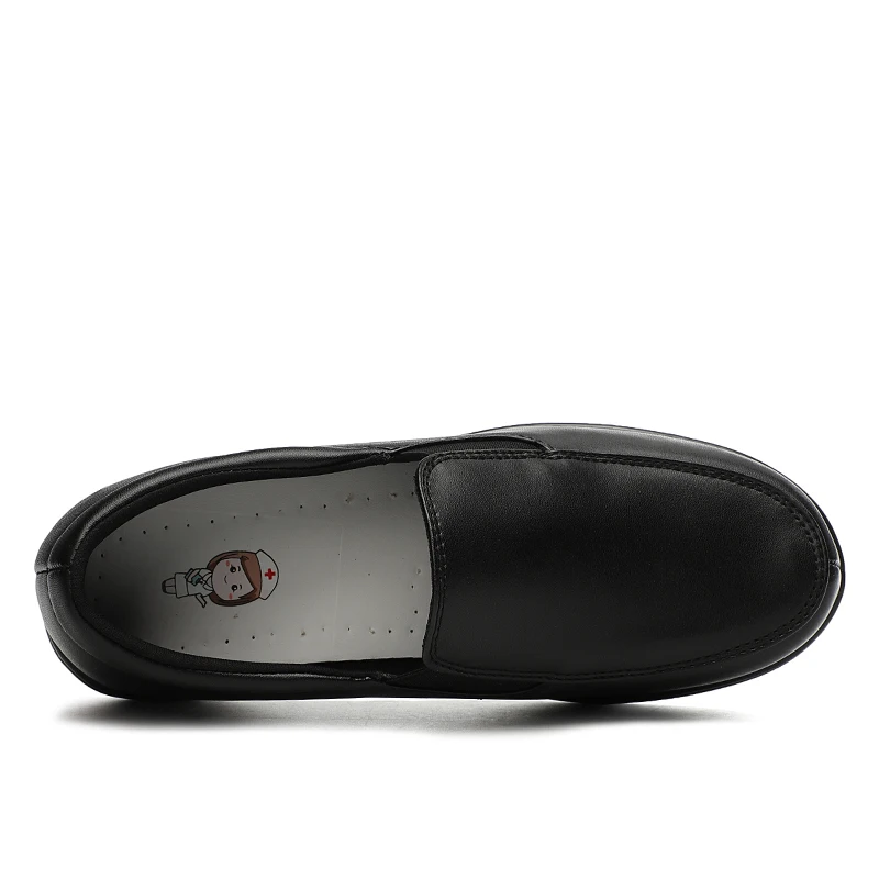 STRONGSHEN Women Shoes Spring Fashion Genuine Casual Comfortable Lady Shoe Swing Shoes White Nurse Shoes Slip-resistant Platform