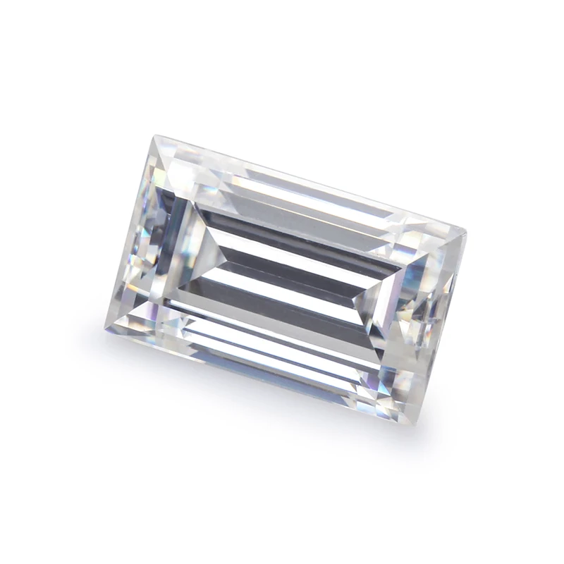 Rectangle Loose Moissanite Stone 5x8mm EF Color Baguette Step Cut VVS1 Ring Pendant Jewelry DIY Material Lab Diamond