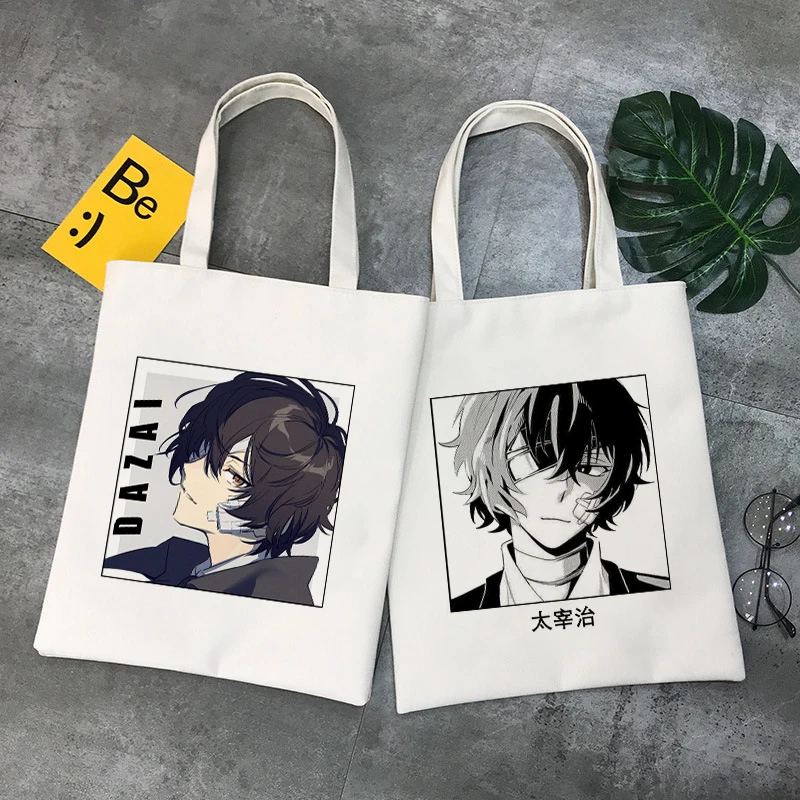 Anime Bungou Stray Dogs Chuuya Nakahara Osamu Dazai Cute Canvas Bags Harajuku Large Capacity Messenger Women Bags Cool Wallet