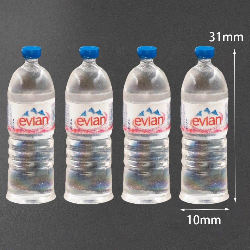 4Pcs RC Car Accessories Decoration Mini Mineral Water Bottle for 1/10 RC Rock Crawler Axial SCX10 TAMIYA RC4WD D90 TF2 Traxxas