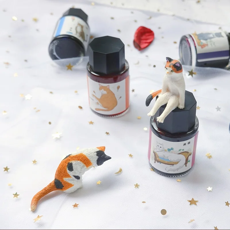 Starry Ink "cat Ink" Series  Non Carbon Ink  Glass Dip Pen Watercolor 15ml Gradient Change Color Ink