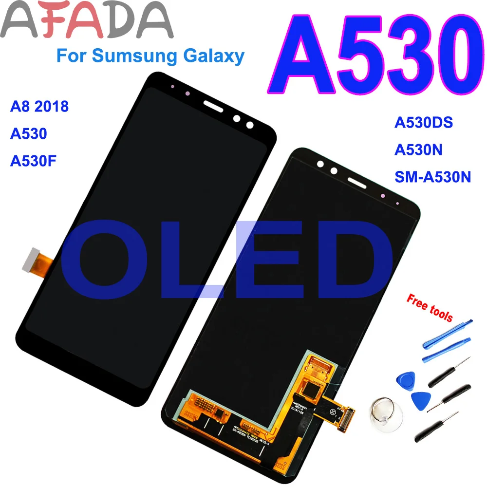 AMOLED 5.6''LCD Display For Samsung Galaxy A8 2018 lcd A530 A530F A530DS A530N SM-A530N Touch Screen Digitizer Assembly Replace