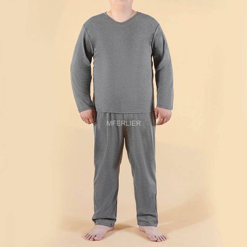 Spring Autumn Thermal Underwear 5XL 6XL 7XL 8XL 150kg Large Size V Neck Men Long Johns