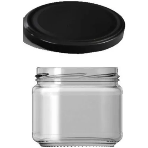 Pasabahce Glass Jar 300 cc Black Cap 20 Pcs Magnolia