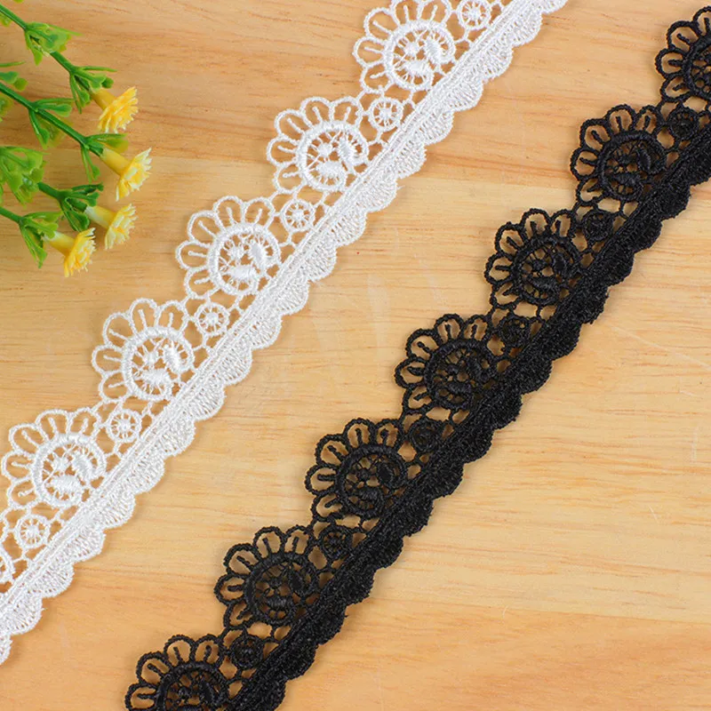 5Yards Hollow Mesh Embroidery Flower Fabrics Lace DIY Wedding Lolita Children's Clothing Underwear Sewing Accessories