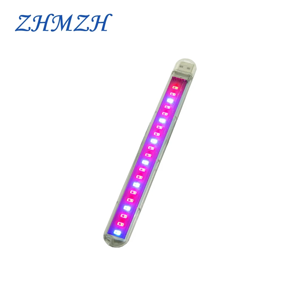 DC5V 24LEDs lámpara de crecimiento de plantas USB portátil LED luz de cultivo espectro completo Phyto LED luces de cultivo hidropónico Red16 Blue8