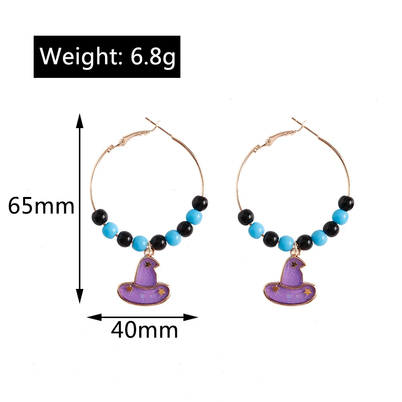 Trendy Halloween Tropfen Ohrringe Für Frauen Mond Tod Geist Kürbis Skelett Baumeln Ohrringe Party Zubehör Lustige Schmuck Geschenke – Detail 32