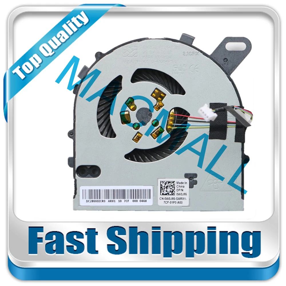 Новый для Dell Inspiron 15 7560 7572 P61F 15-7560 Vostro 5468 5568 V5468 V5568 0W0J85 W0J85 DC 028000 Вентилятор охлаждения процессора ноутбука ICR0