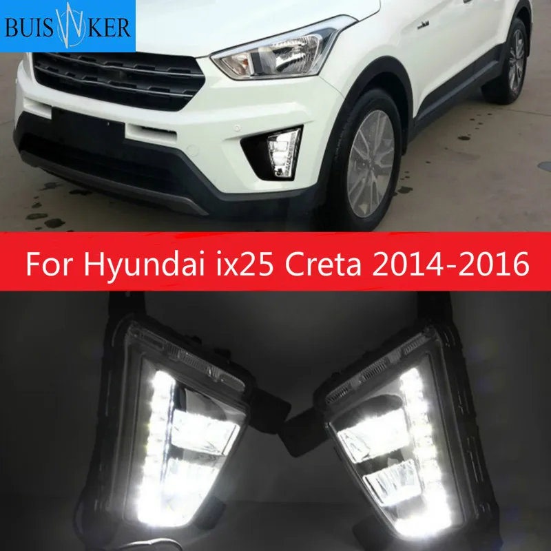 

For Hyundai ix25 Creta 2014 2015 2016 Driving DRL Daytime Running Light fog lamp Relay 12V LED Daylight car styling