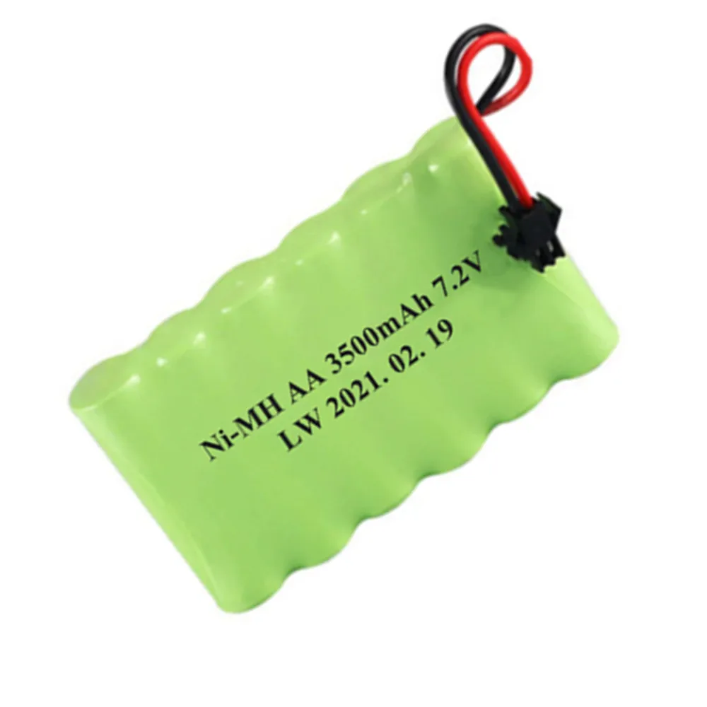 7.2 V 3500Mah AA แบตเตอรี่ Ni-MH สำหรับรีโมทคอนโทรลไฟฟ้าของเล่นรถบรรทุกเรือ7.2 V 3000 Mah aa แบตเตอรี่ Nimh