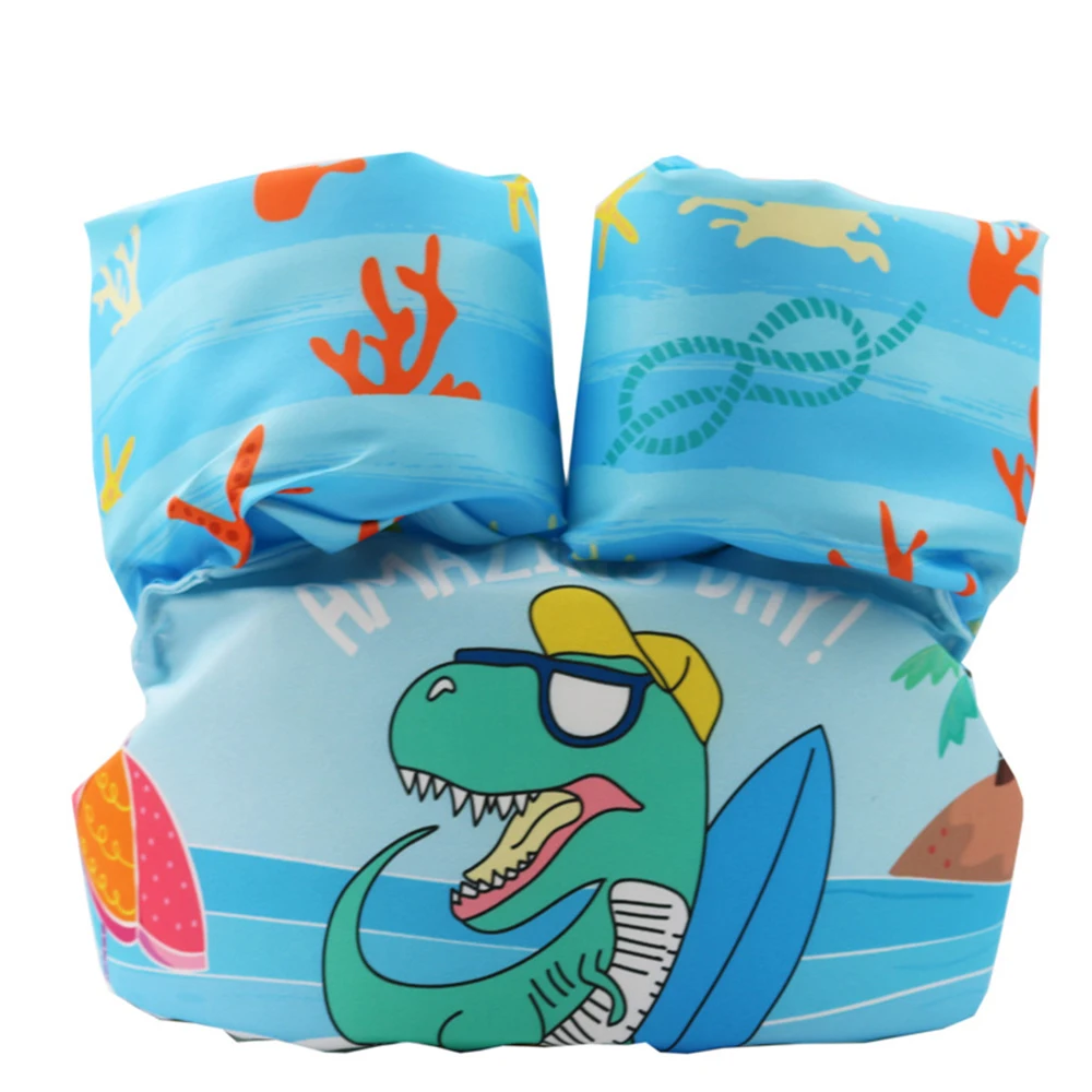 Baby Float Cartoon Arm Sleeve Life Jacket Swimsuit Foam Safety Swimming Training Floating Pool Float Swimming Ring puddle jumper