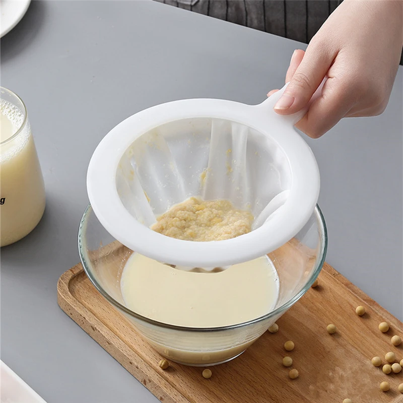 

100/200/400 Ultra-Fine Strainer Mesh Reusable Wine Juice Soy Milk Tea Coffee Handheld Filter Bag Spoon Kitchen Accessories