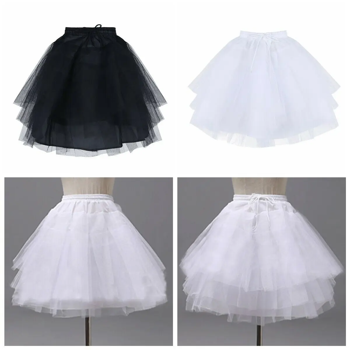 ดอกไม้3ชั้น Tutu เด็ก Petticoat Party แต่งงาน Slip ชุด2023