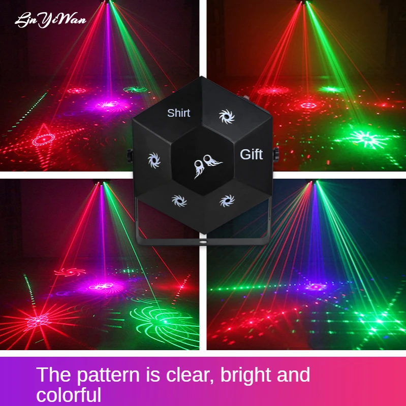 Remote Control RGB Eight Eyes Hot Wheels Laser Light Beam Light Sound Control Stage Light Christmas Bar Disco Light