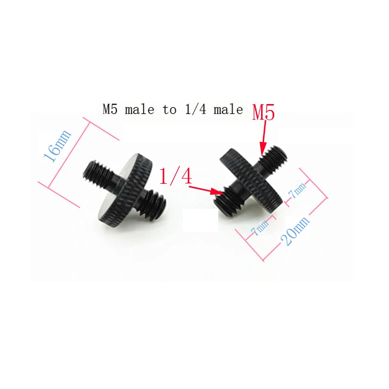 M4 M6 M8 M10 to 1/4  or 3/8 male to male Screw Mount Adapter for camera tripod camera photography accessories