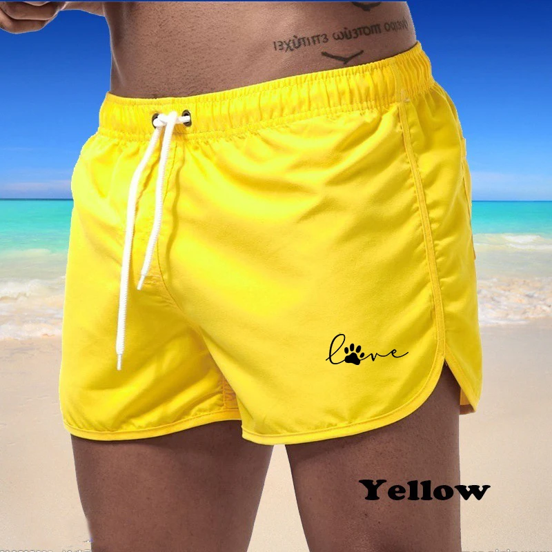 Men\'s Sports Jogging Summer Quick-Drying Shorts Printed Shorts Swim Surfing Beachwear Shorts Male Gym Casual Fitness Shorts