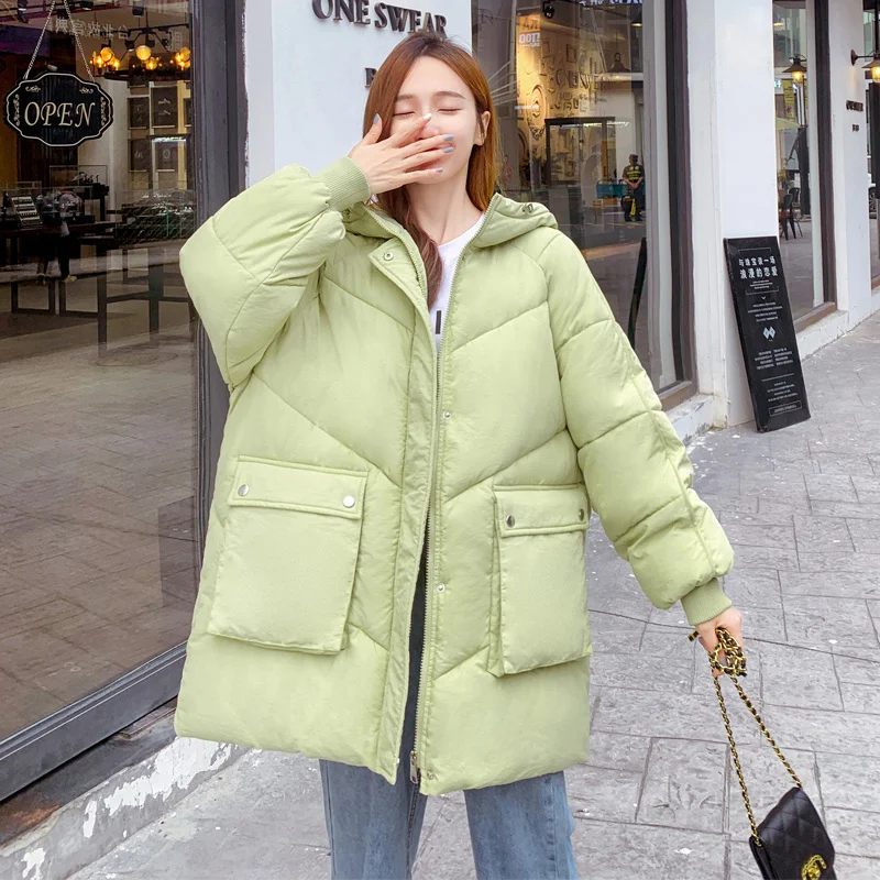 

2023 New Winter Cotton-padded Jackets Women Clothing Winter Coats Korean Parkas Loose Down Cotton Jackets Girls Outerwear D705