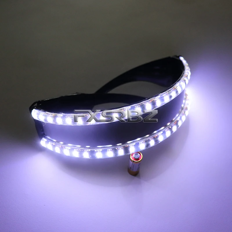 Lunettes LED clignotantes pour spectacle de danse, accessoires d'éclairage, DJ, bar, fête, boîte de nuit, perDevices