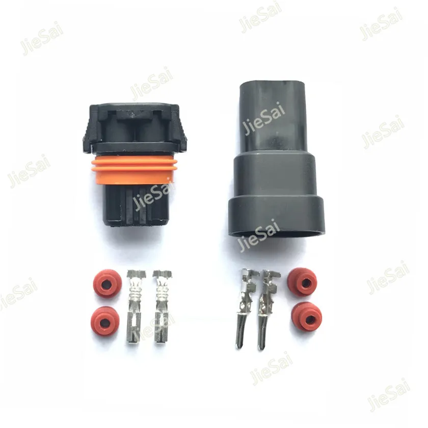 2 Pin DJ9006 9006 Headlight HID Wire Connector Female Square Light Lamp Plug For Auto Car