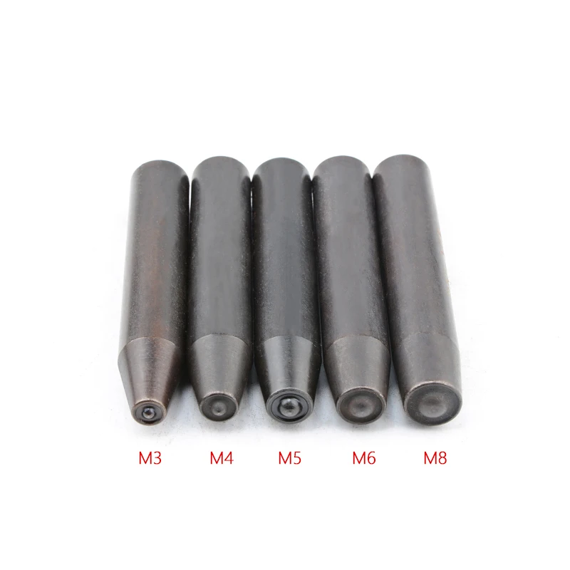 5pcs M3 M4 M5 M6 M8 Punch Pin for Aluminum Flat Round Head Half Hollow Shank Rivet Aluminum Rivet Nut Semi-tubular rivets
