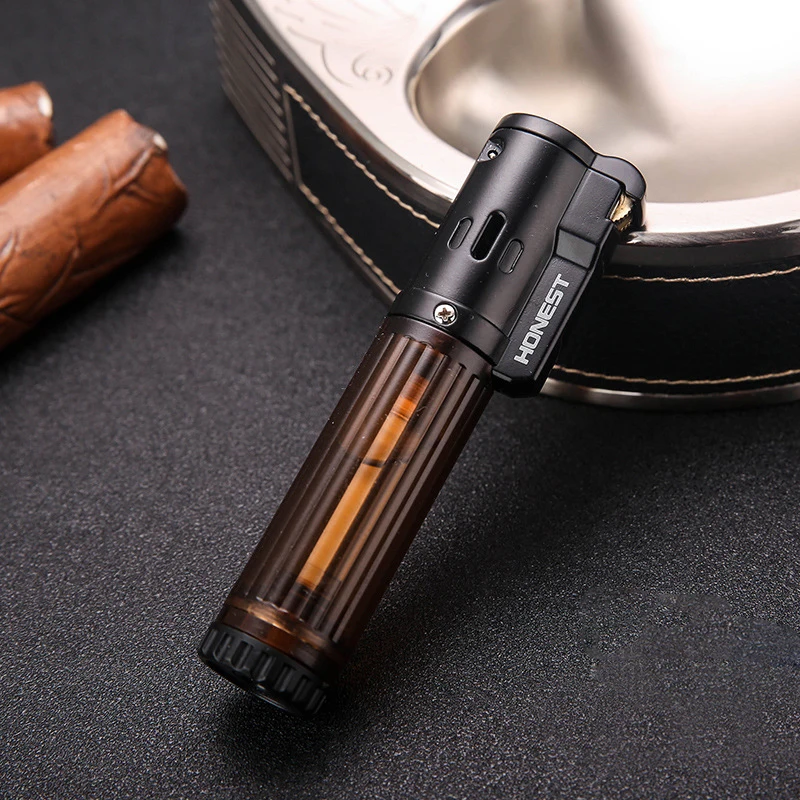 

2020 New HONEST Mini Torch Gas Unusual Camping Lighters Smoking Accessories Blue Flame Butane Torch Lighter Gadgets For Men