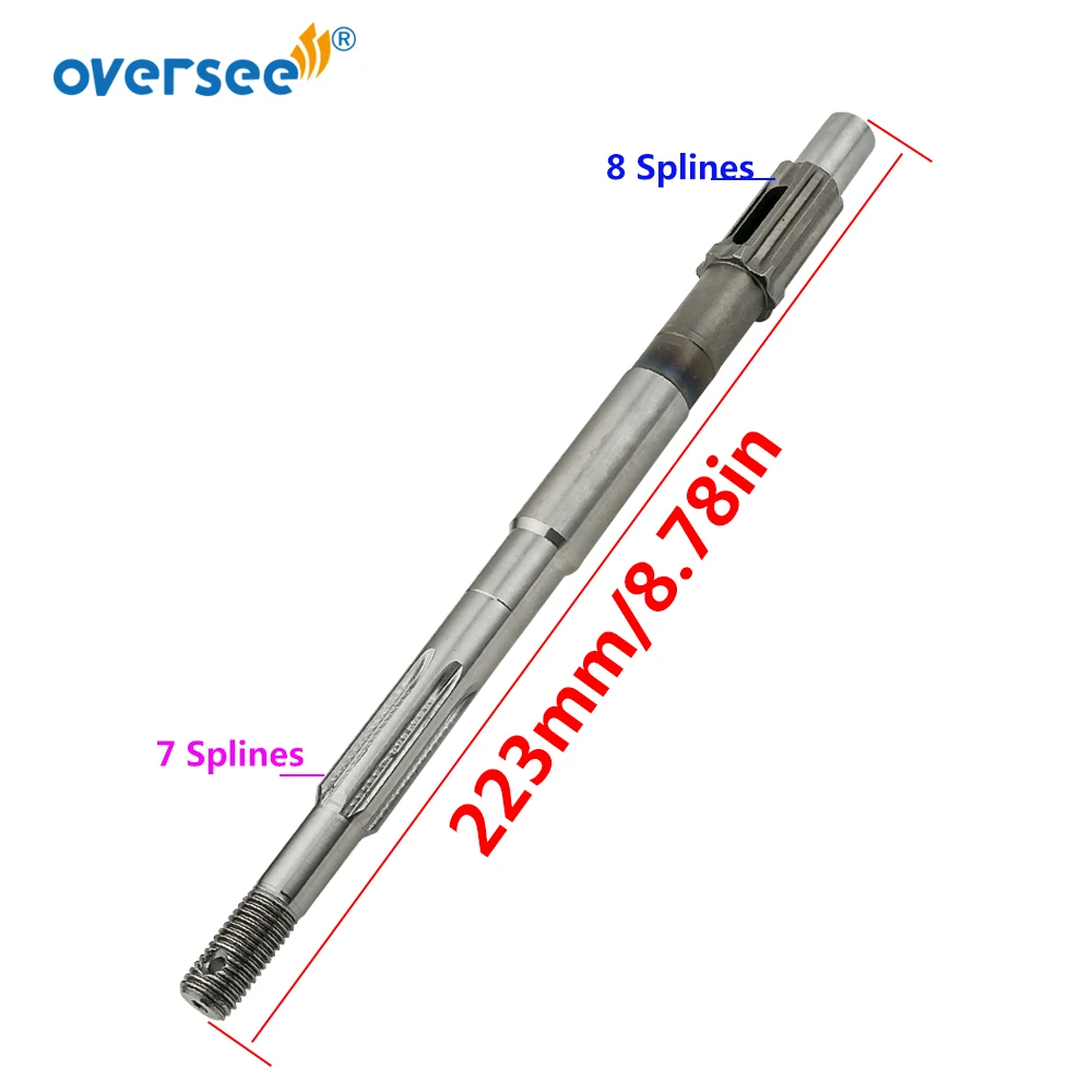 68T-45611 Schroefas Voor Yamaha Buitenboordmotor F9.9SMHA 4 Takt F6;F8;F9.9; 68T-45611-00; 6AU 68T