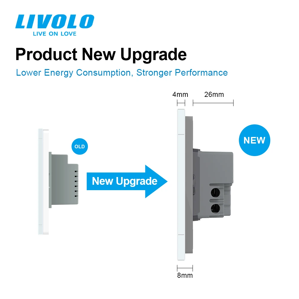 LIVOLO US Standard C9 New Series Wall Touch Screen Panel Switch ,Crystal Glass,ac 110-220V,Backlight Dispaly, Sensor Control