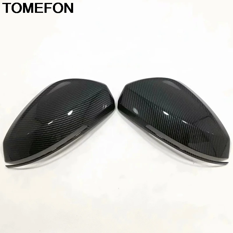 TOMEFON For Volkswagen T-Cross 2018 2019 2020 Side Door Wing Rear View Mirror Cap Cover Trim Exterior Accessories Styling ABS