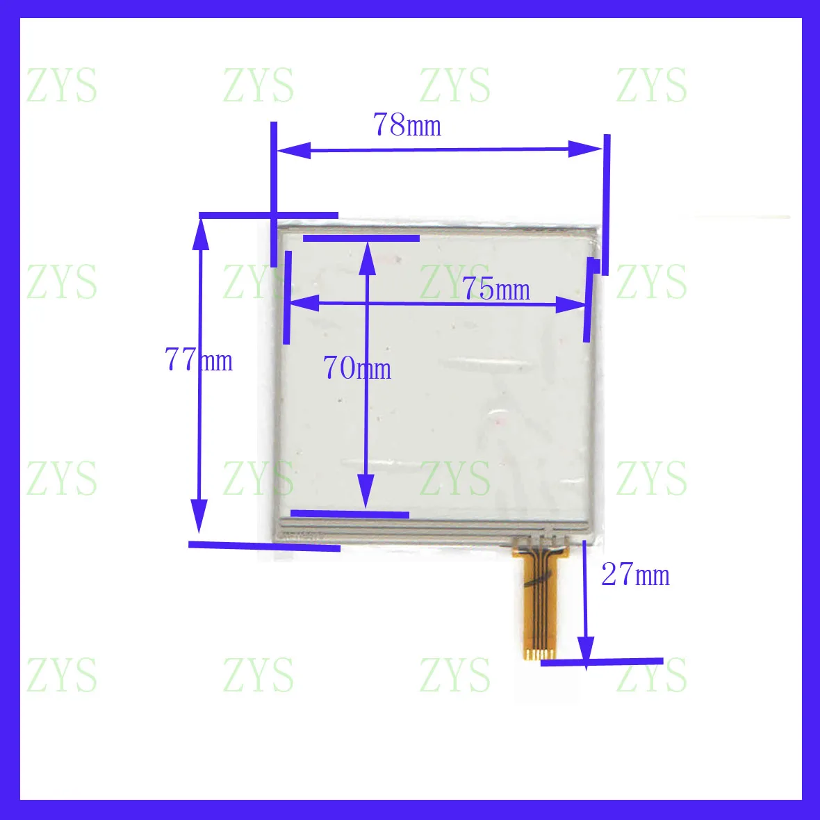 

ZhiYuSun GH 11B676 78*77mm TOUCH SCREEN for gps glass touch panel width this is compatible GH11B676