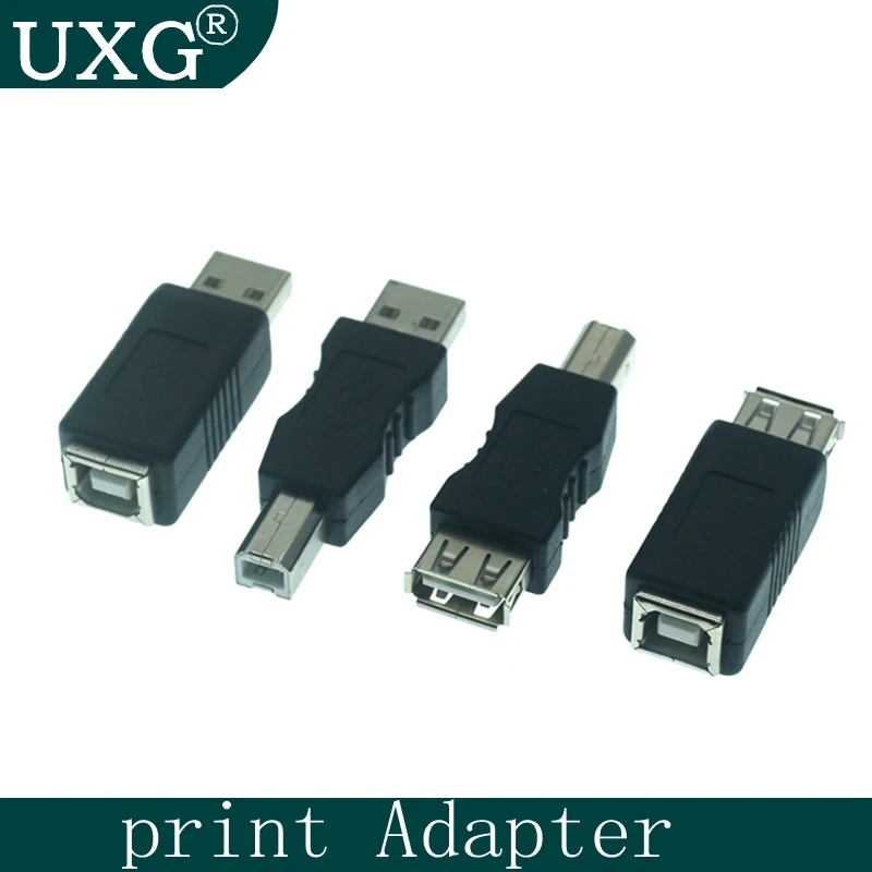 USB2.0 A Male & A Female to B Female printer print converter adapter connector USB 2.0 port retail wholesale USB 2.0 Adapter