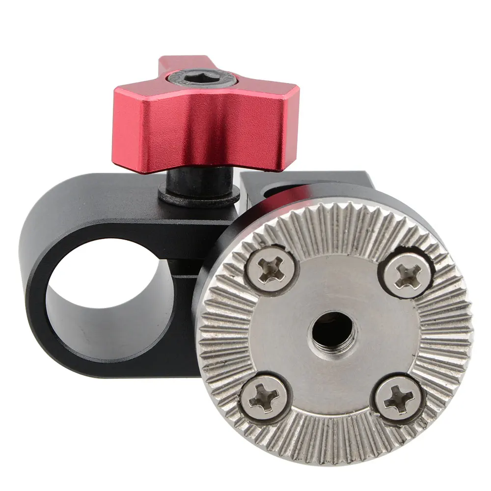 CAMVATE-Adaptador de abrazadera de varilla única de 15mm, sistema de soporte de varilla de 15mm con M6, bloqueo de montaje de roseta para cámara DSLR