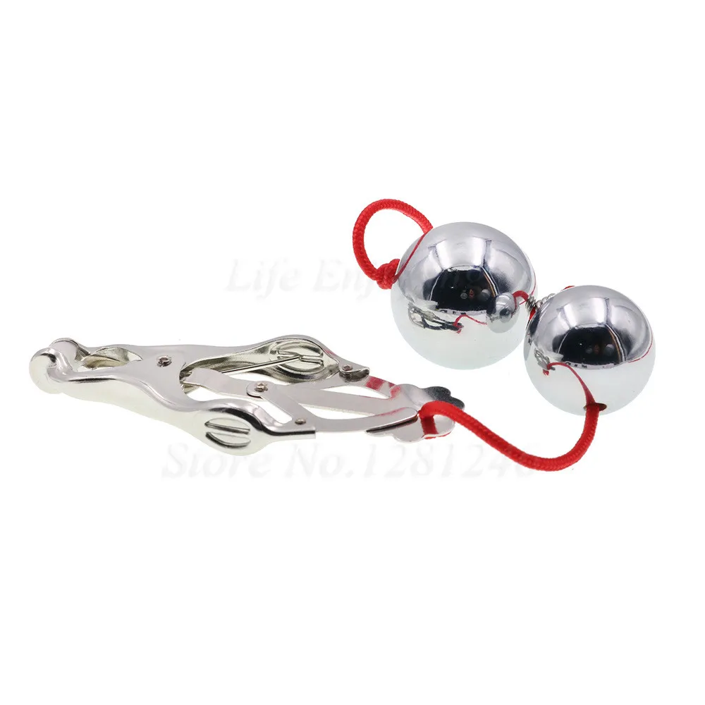 156-890g weight heavy nipple clamps, boobs clamps with heavy balls, BDSM Bondage Sex Toys For Couples, Adult Slave Games Product