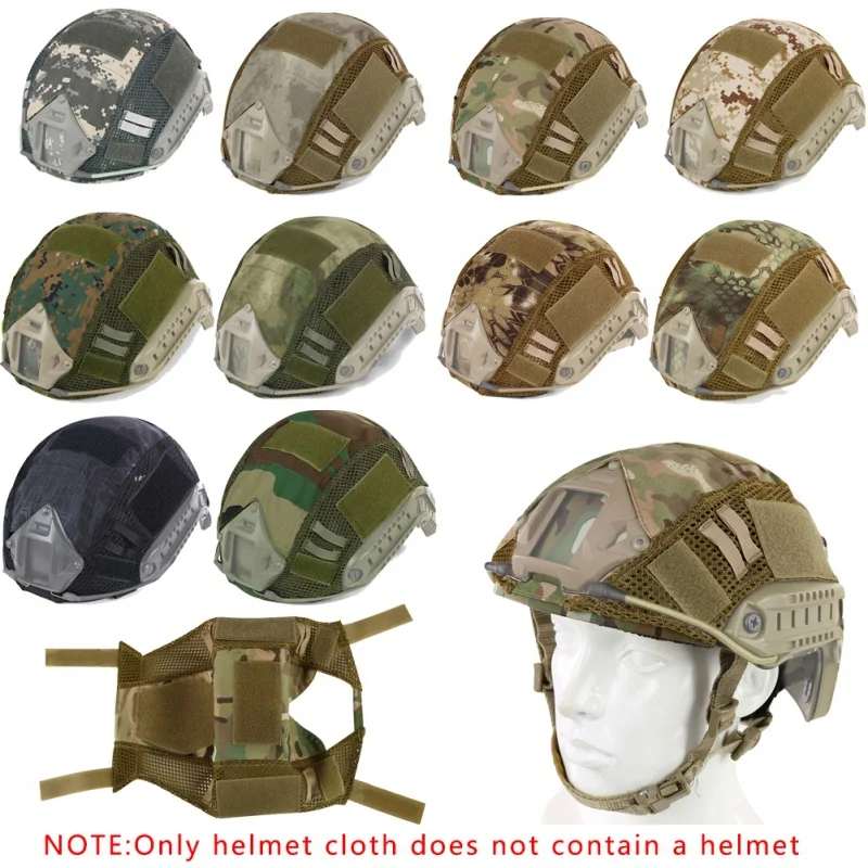 Tactical Helmet Cover for Fast MH PJ BJ Airsoft Paintball Wargame Gear CS Camouflage Helmet Cover 52-60cm Military Accessories