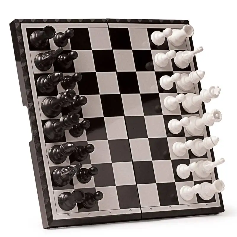 

Plastic Chess Set Folding Portable Chessboard Puzzle Travel Board Games For Adult Children Kids Birthday Gifts