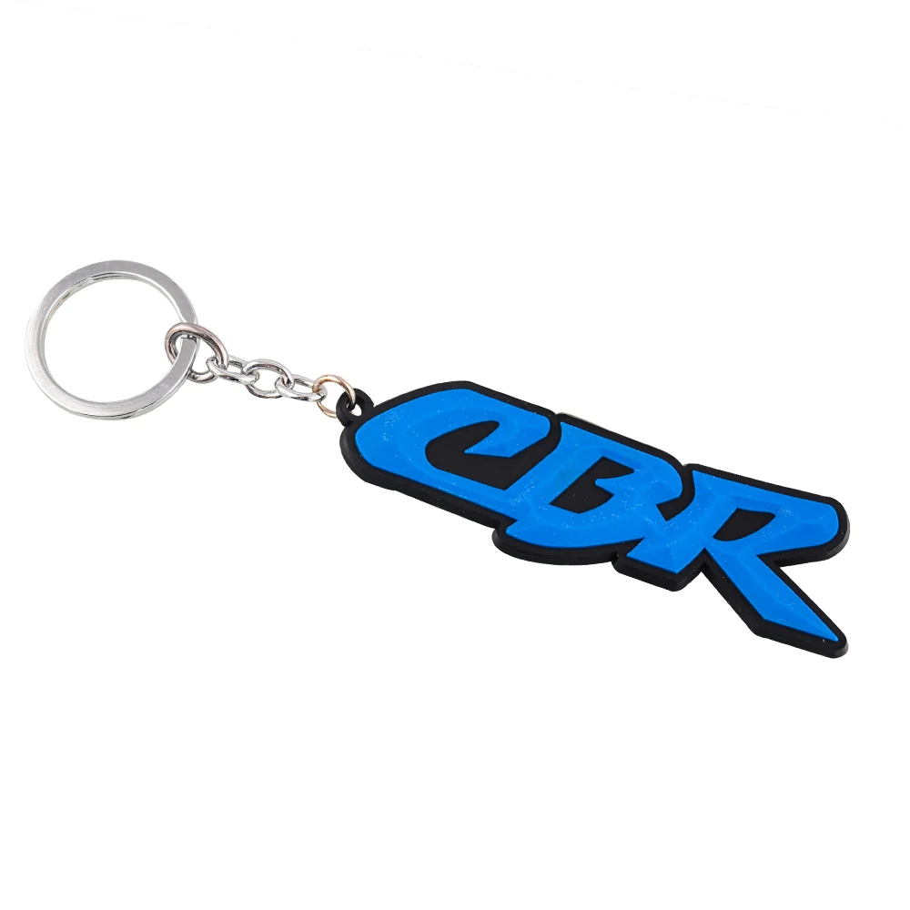 

1pc 3D Motorbike Key Ring Blue/White Motorcycle accessories Key Chain Rubber Keychain For HONDA CBR 400 cbr600 CBR900RR CBR250R