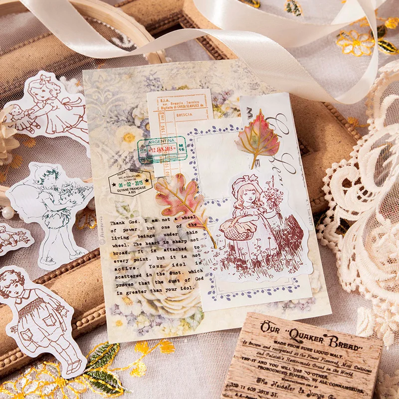 30 pçs festa maravilhosa adesivo decorativo scrapbooking etiqueta diário papelaria álbum telefone retro flor fada diário planejador