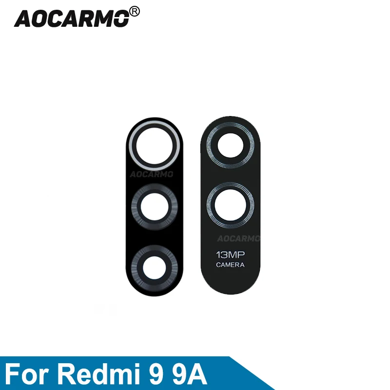 

Aocarmo For Redmi 9 9A Rear Back Camera Lens With Adhesive Replacement parts