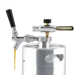 Stainless Steel Beer Spear Tap Faucet Dispender For 2L/3.6L/4L Mini Keg Beer Growler -Proof Connected Homebrew beer tap