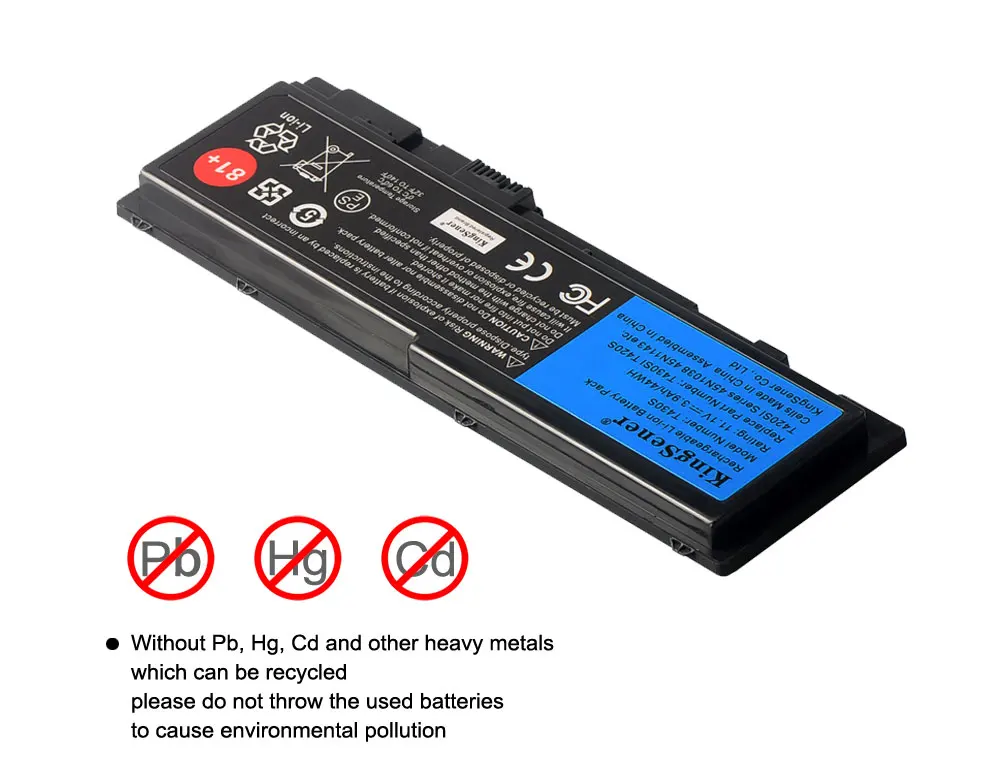 KingSener Laptop Battery For Lenovo ThinkPad T430S T420S T420si T430si 45N1039 45N1038 45N1036 42T4846 42T4847 44WH 500+ Cycles