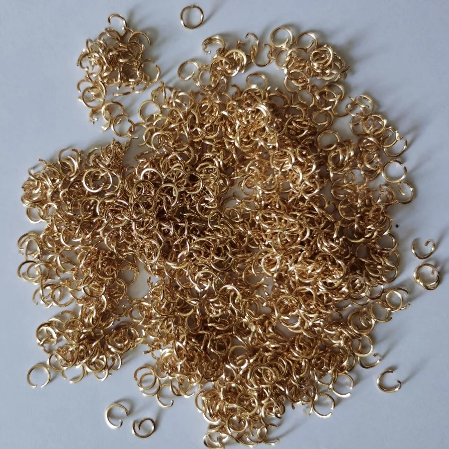 200 adet/grup altın gümüş gri döngü 0.9*7mm açık Jump yüzükler DIY takı yapımı için kolye bilezik bulguları konektörü malzemeleri